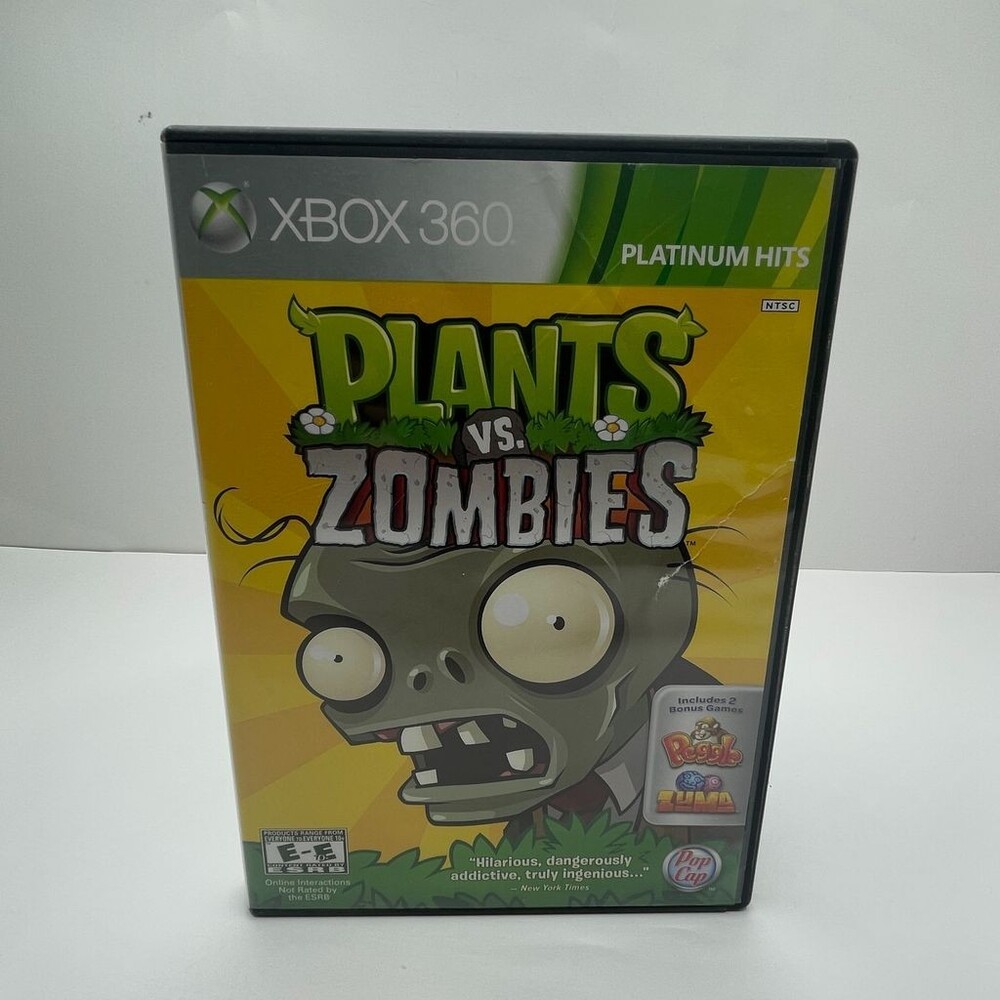 Plants vs. Zombies Platinum Hits (Microsoft Xbox 360, 2010) No Manual